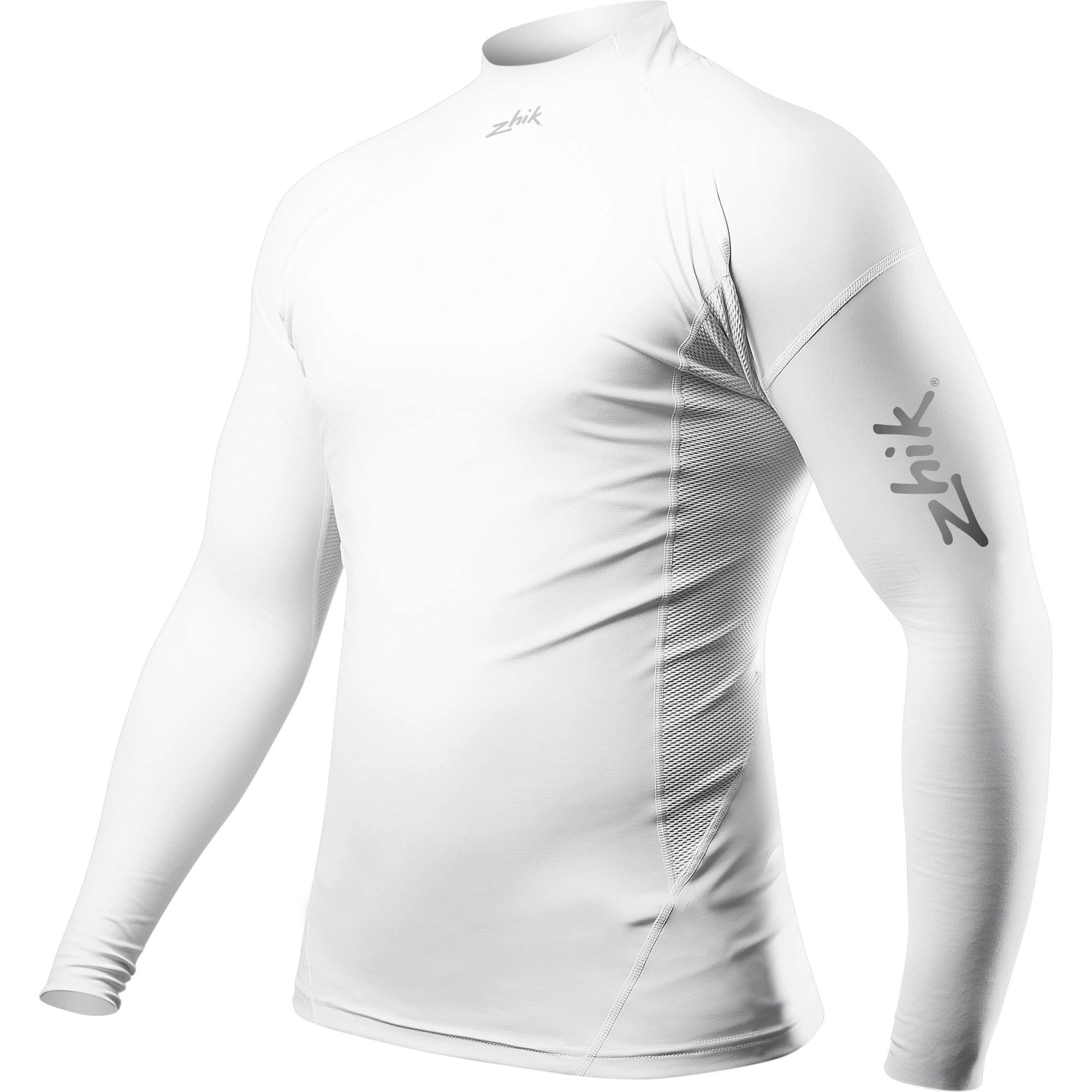 Camiseta protección solar hombre Zhik Eco Spandex UPF50 blanca vista frontal