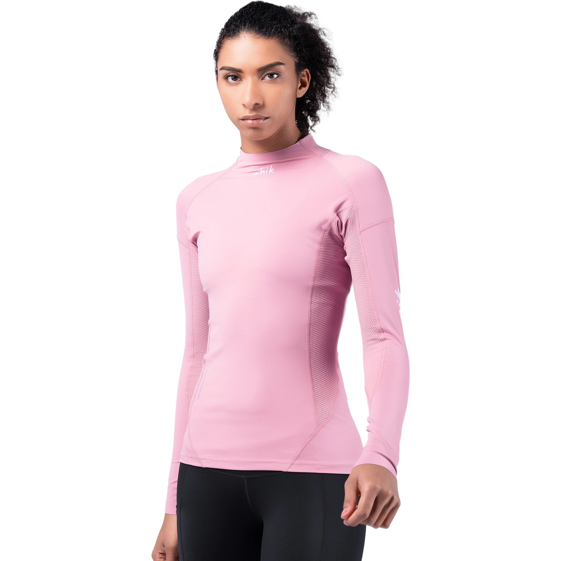 Camiseta protección solar mujer Zhik Eco Spandex UPF50 rosa vista frontal
