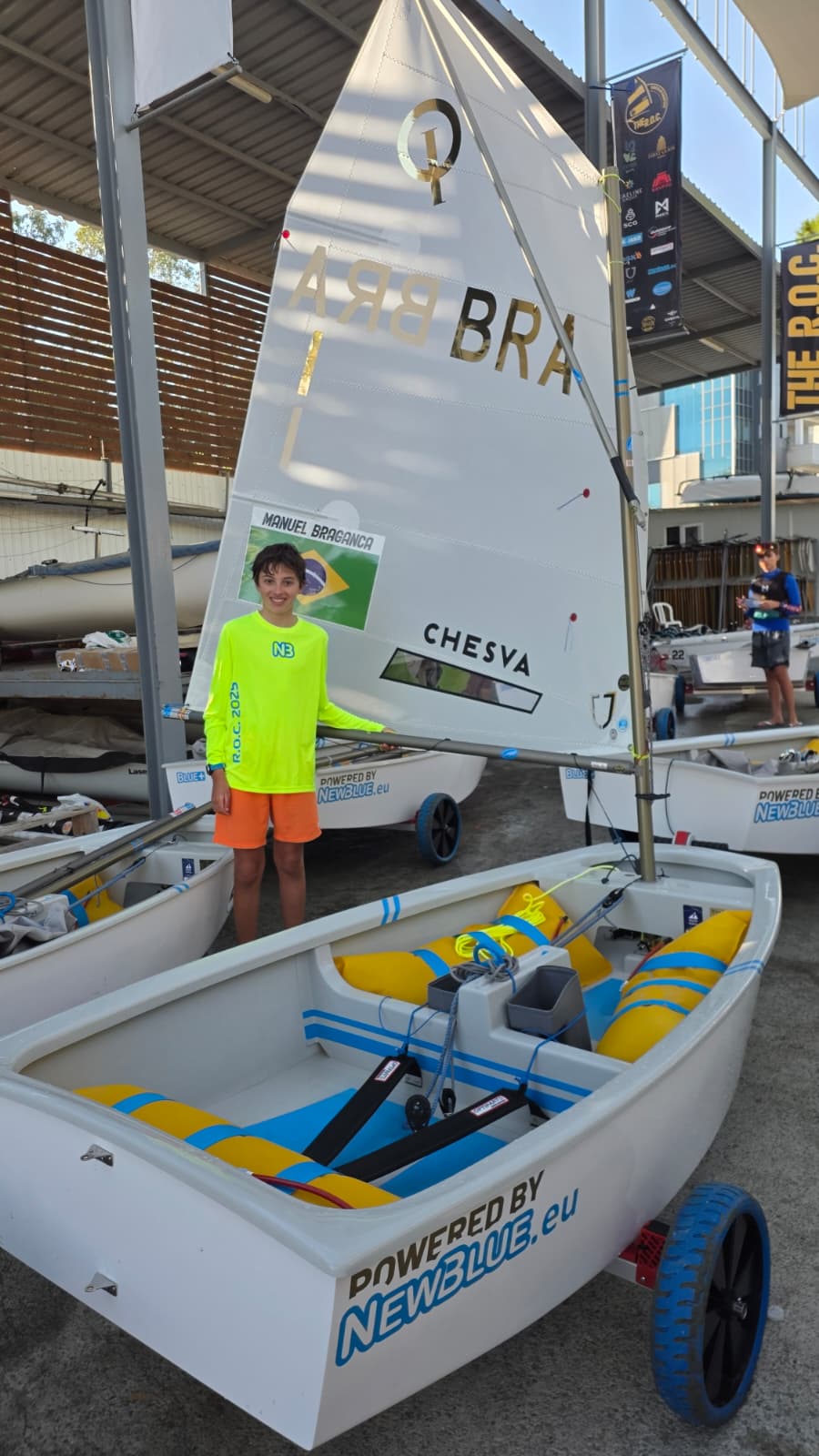 Actual campeón del mundo de Optimist con un Blue+ de NewBLUE