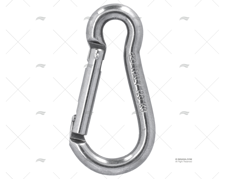 Mosquetón inoxidable sin ojo 60 mm – referencia 20250047