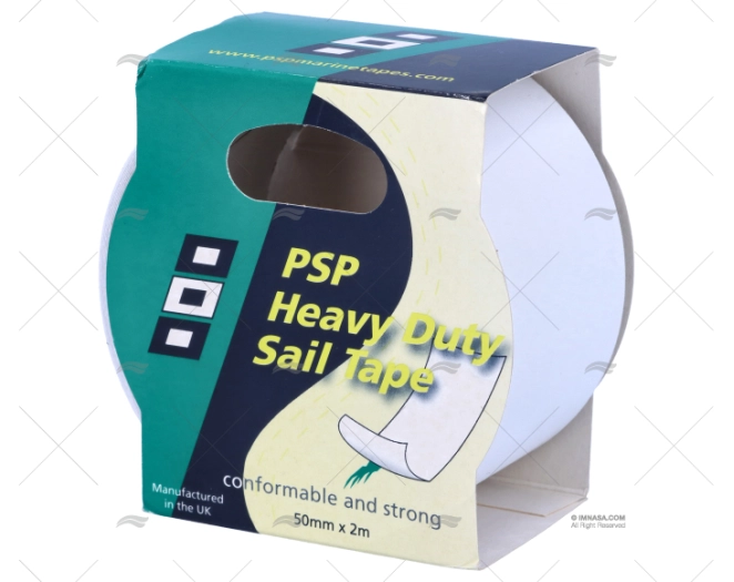 Cinta blanca PSP Heavy Duty para reparación de velas, rollo de 50 mm por 2 m