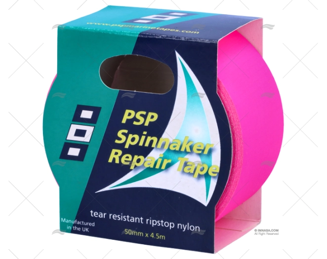 Cinta rosa PSP para reparación de spinnaker, rollo de 50 mm por 4,5 m