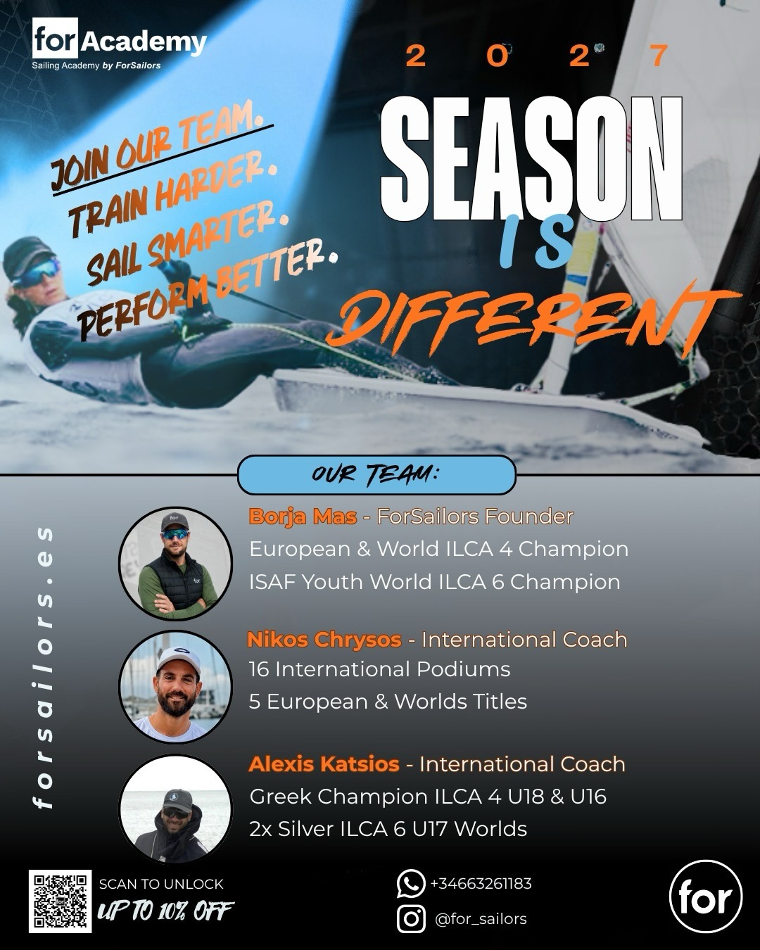 ForAcademy 2027: equipo de entrenadores de ForSailors